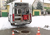 Kamerás csatornavizsgáló egység