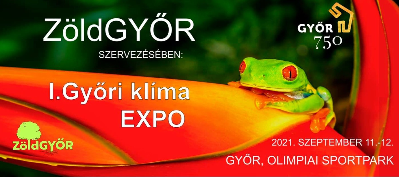 ZöldGyőr szervezésében lévő I. Győri klíma EXPO plakátja