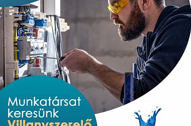 MUNKATÁRSAT KERESÜNK: villanyszerelő munkakörbe