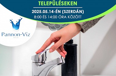IVÓVÍZELLÁTÁS SZÜNETEL: Veszprémvarsány és Sikátor településeken