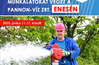 Vízvezeték-öblítési munkálatok Enese településen