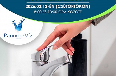 IVÓVÍZELLÁTÁS SZÜNETEL: Mosonszentmiklóson