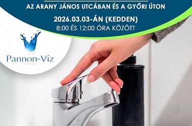 IVÓVÍZELLÁTÁS SZÜNETEL: Rábapatonán