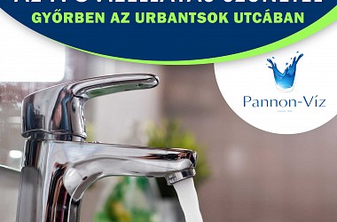 IVÓVÍZELLÁTÁS SZÜNETEL: Győrben az Urbantsok utcában