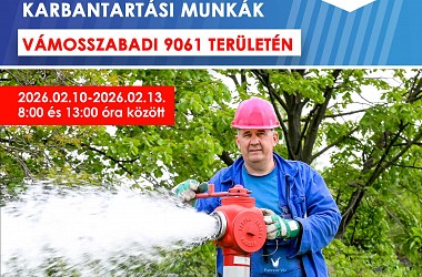 Ivóvízhálózat karbantartási munkák Vámosszabadin