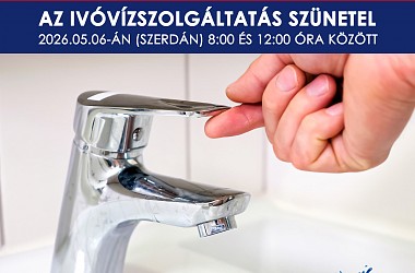 IVÓVÍZELLÁTÁS SZÜNETEL: Babót településen