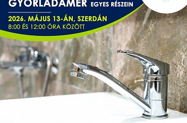 IVÓVÍZELLÁTÁS SZÜNETEL: Győrladaméron