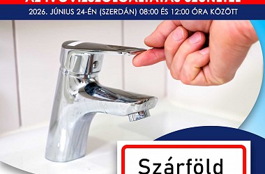 IVÓVÍZELLÁTÁS SZÜNETEL: Szárföldön