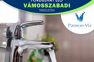 Nyomásingadozás, víz elszíneződés fordulhat elő Vámosszabadi területén