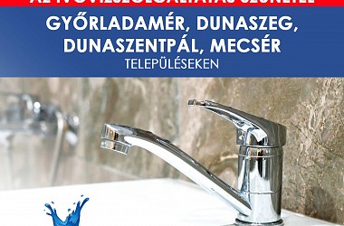 IVÓVÍZELLÁTÁS SZÜNETEL: Győrladamér, Dunaszeg, Dunaszentpál, Mecsér településeken