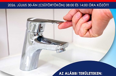 IVÓVÍZELLÁTÁS SZÜNETEL: Győrságon