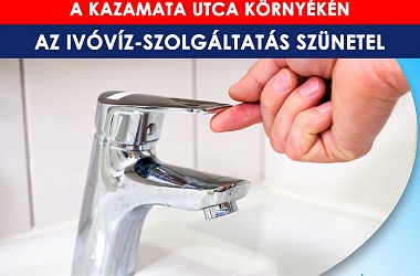 IVÓVÍZELLÁTÁS SZÜNETEL: Győrben a Kazamata utca környékén