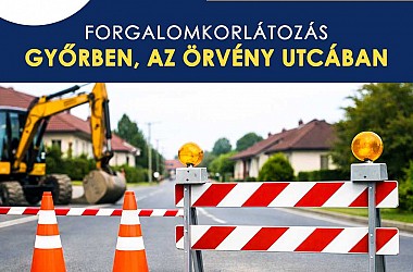 FORGALOMKORLÁTOZÁS: Győrben, az Örvény utcában